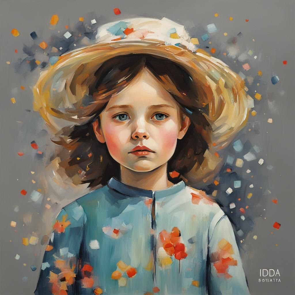 Charming Girl Illustration in Storybook Style