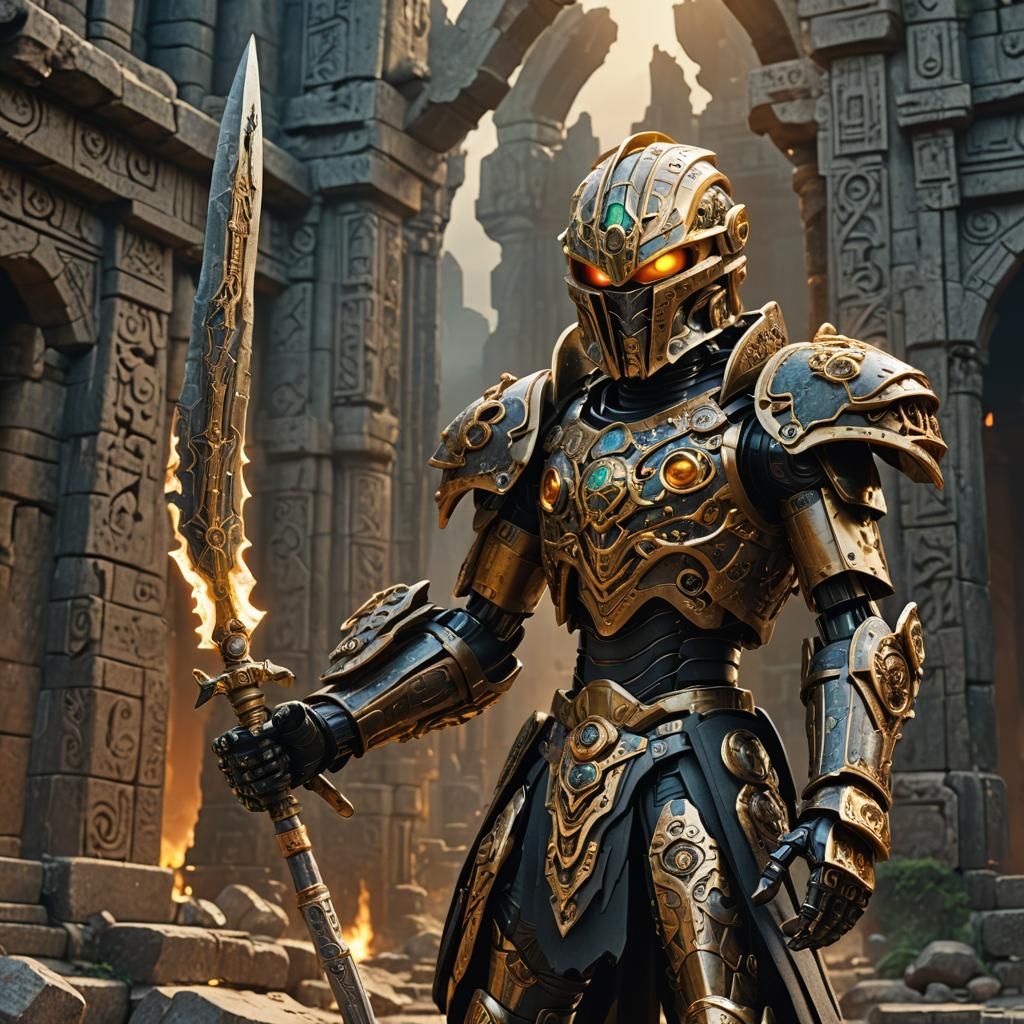 Bionicle Skulduggery: Matoran Warrior in Ancient Temple