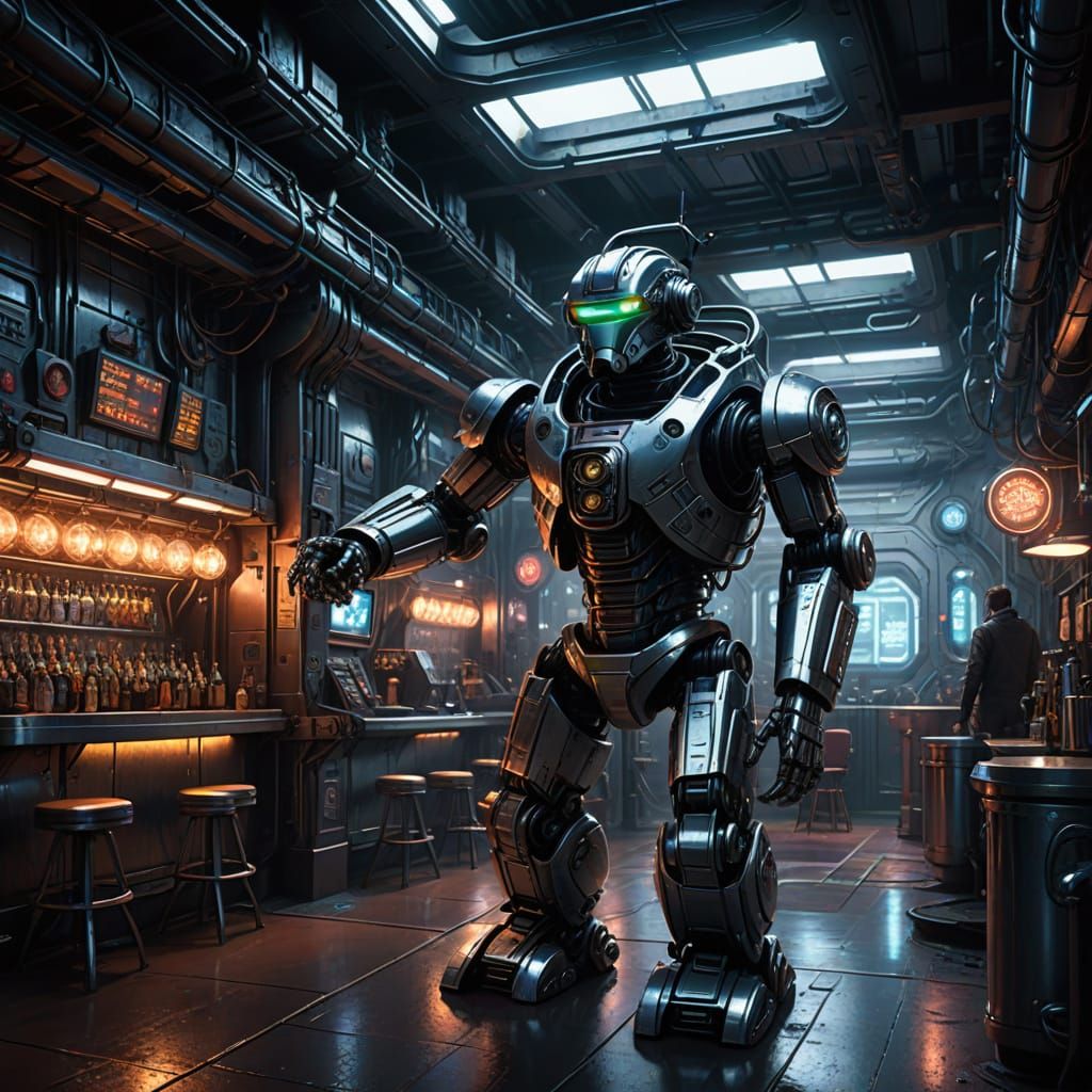 Bender's Shiny Metal Pub: Sci-Fi Concept Art