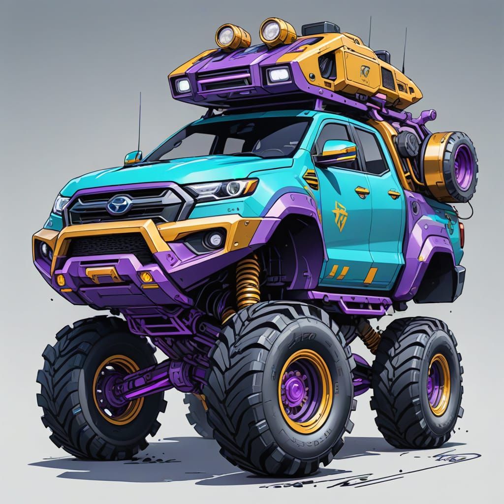 Futuristic Off-Road Ranger Vehicle Concept Art