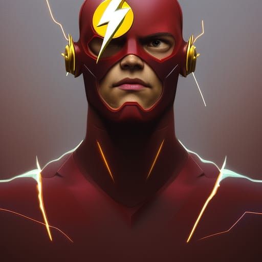 Hyperdetailed Portrait of The Flash in 8K