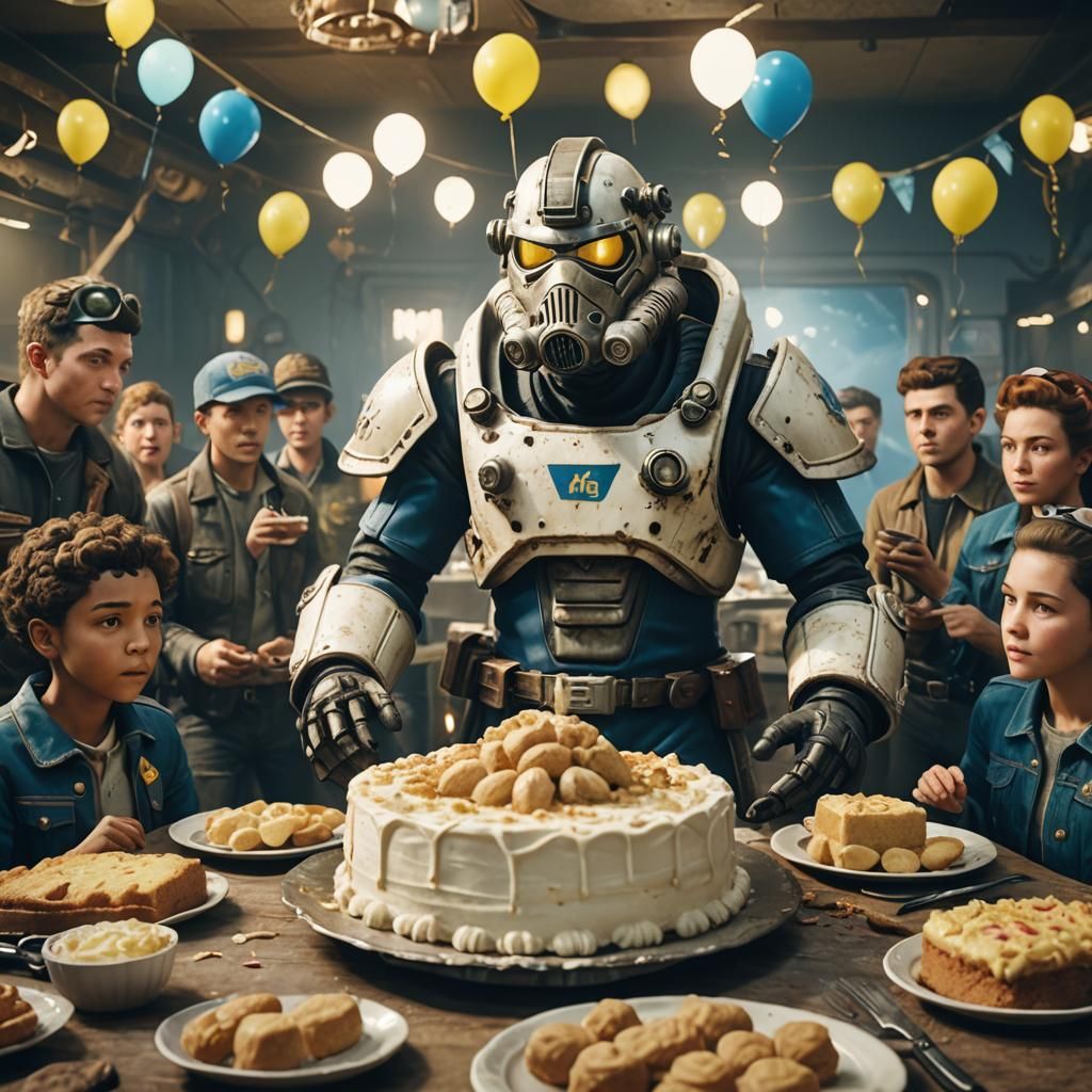 Fallout 76 Birthday Party with Clam Cake