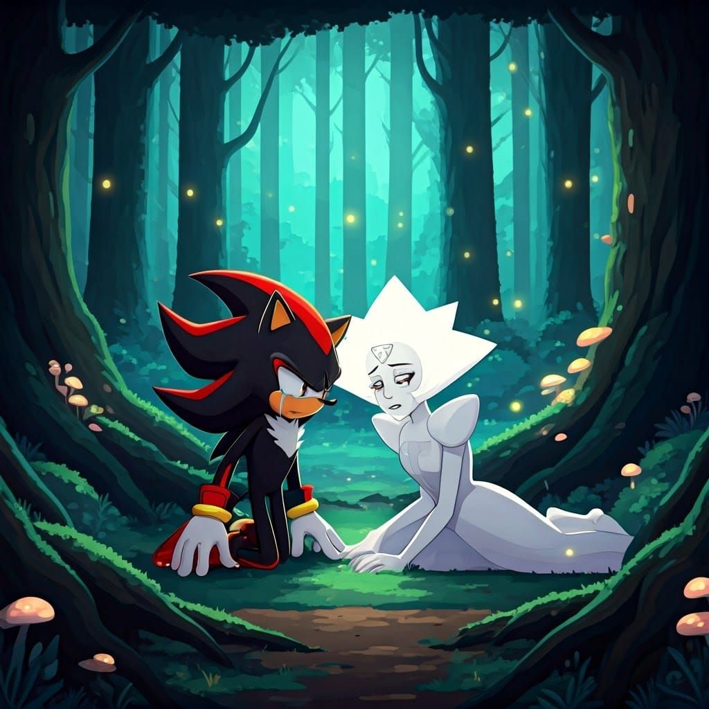 Shadow the Hedgehog Comforts Wounded White Diamond in Mystic...