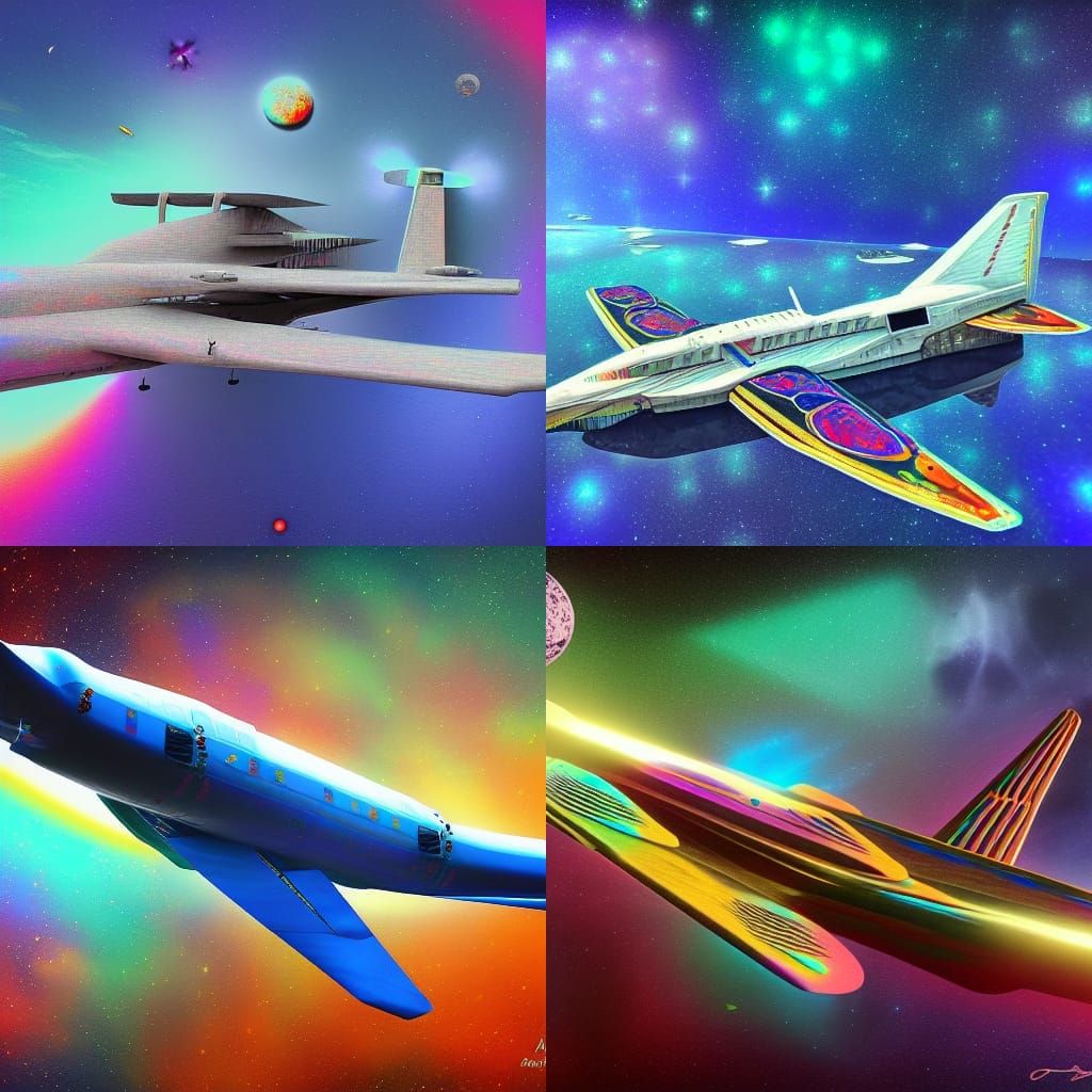 Cosmic Ekranoplan Astral Illustration by Pablo Amaringo