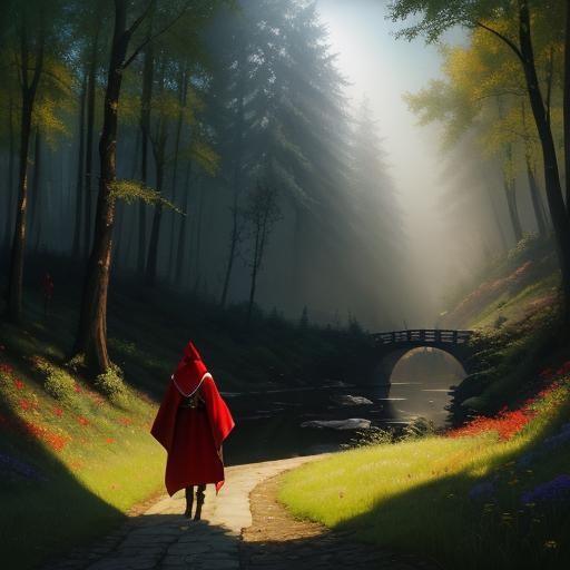 Little Red Riding Hood in Urban Fantasy Style