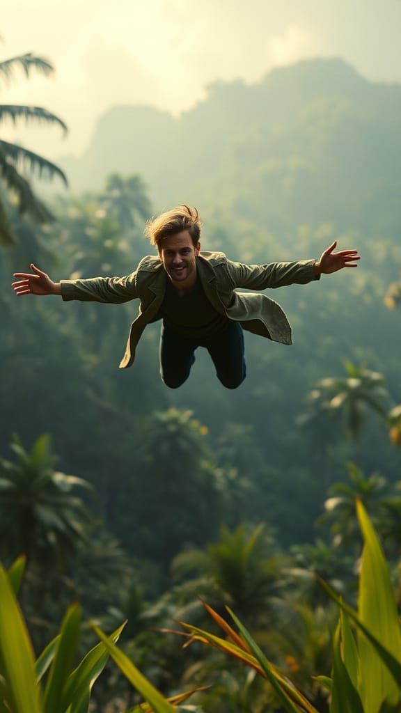 Cinematic Film Still of Alexander Skarsgård in the Jungle