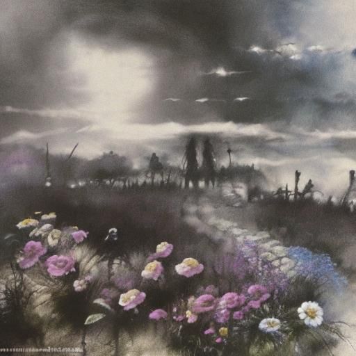 Ethereal Gated Garden Landscape in Fantasy Style