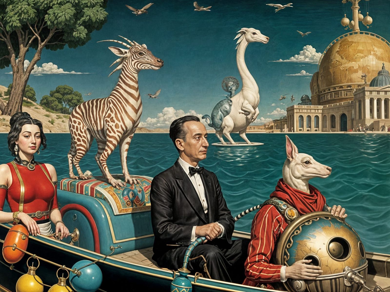 Surreal Cryptozoological Dreamscape in Neoplatonist Style