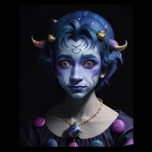 Sad Jester in Holographic Cosmic Illustration