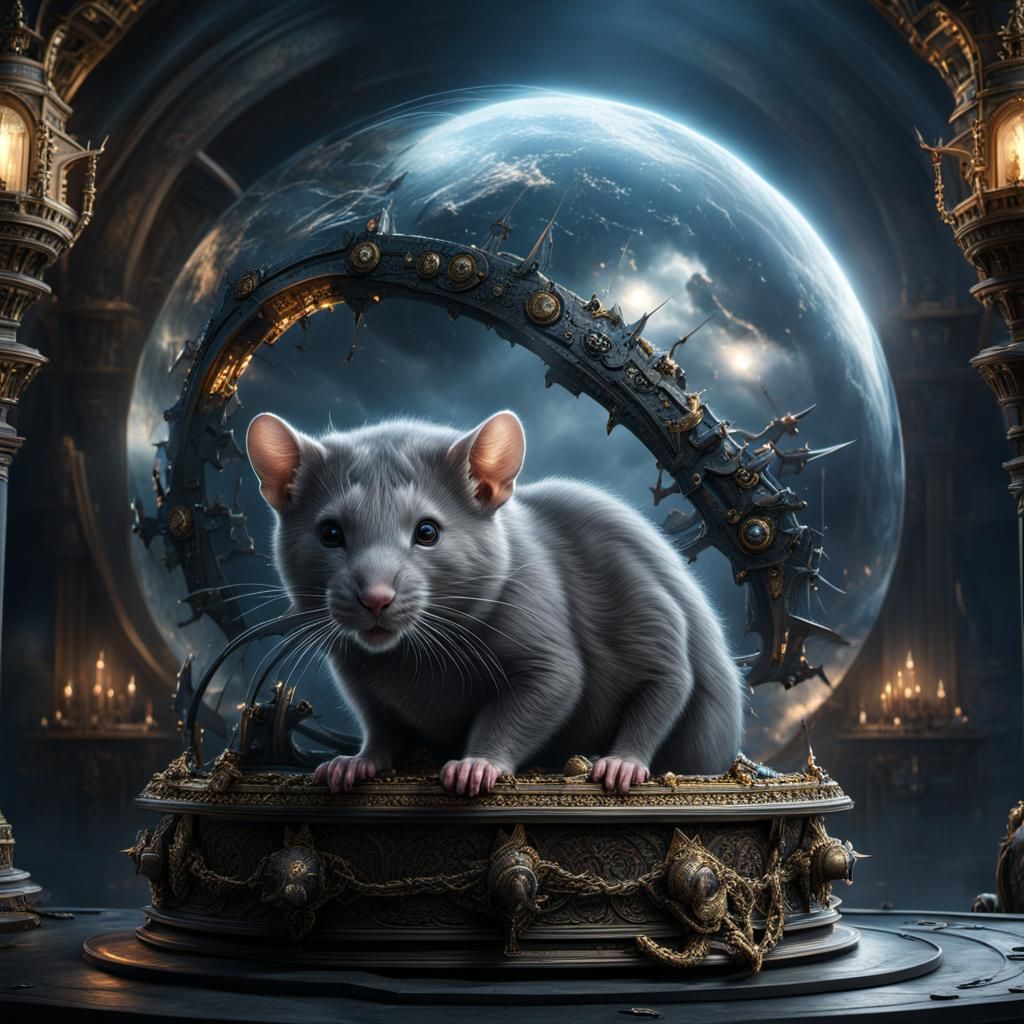 Rat God of the High Seas Digital Painting