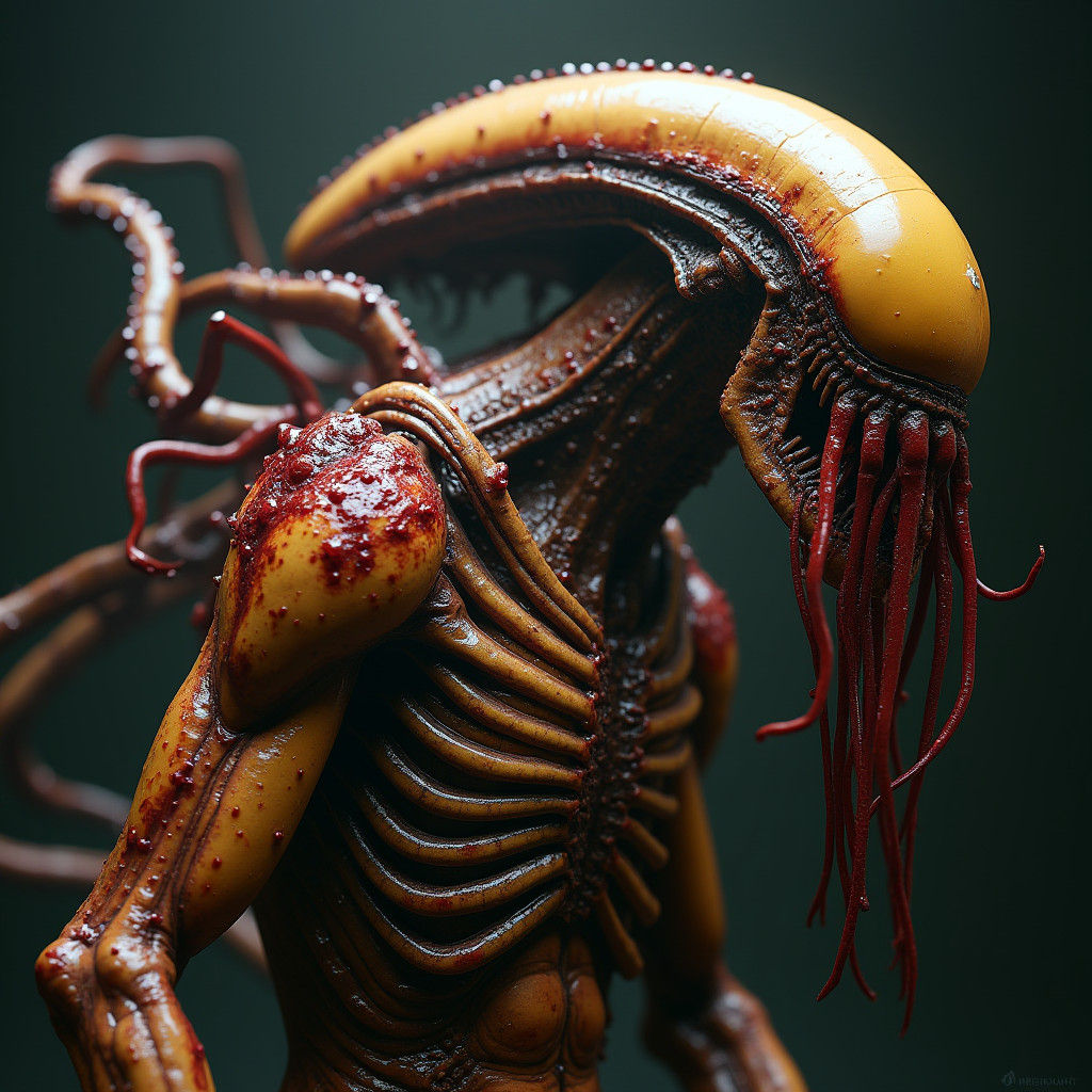 Infected Xenomorph: A Sci-Fi Horror Fusion