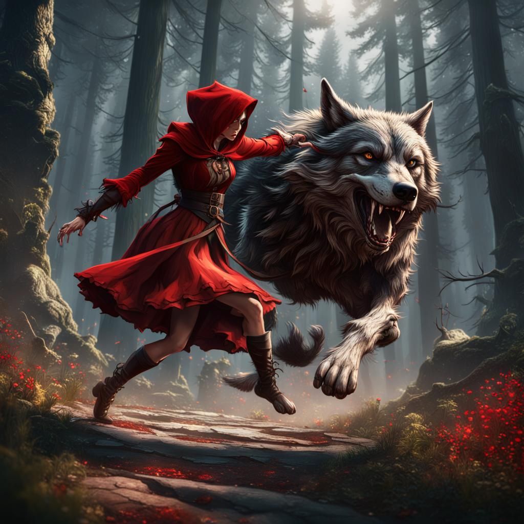 Little Red Riding Hood Kicks the Wolf