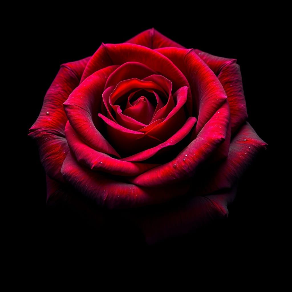 Bleeding Rose in Dark Crimson Hue