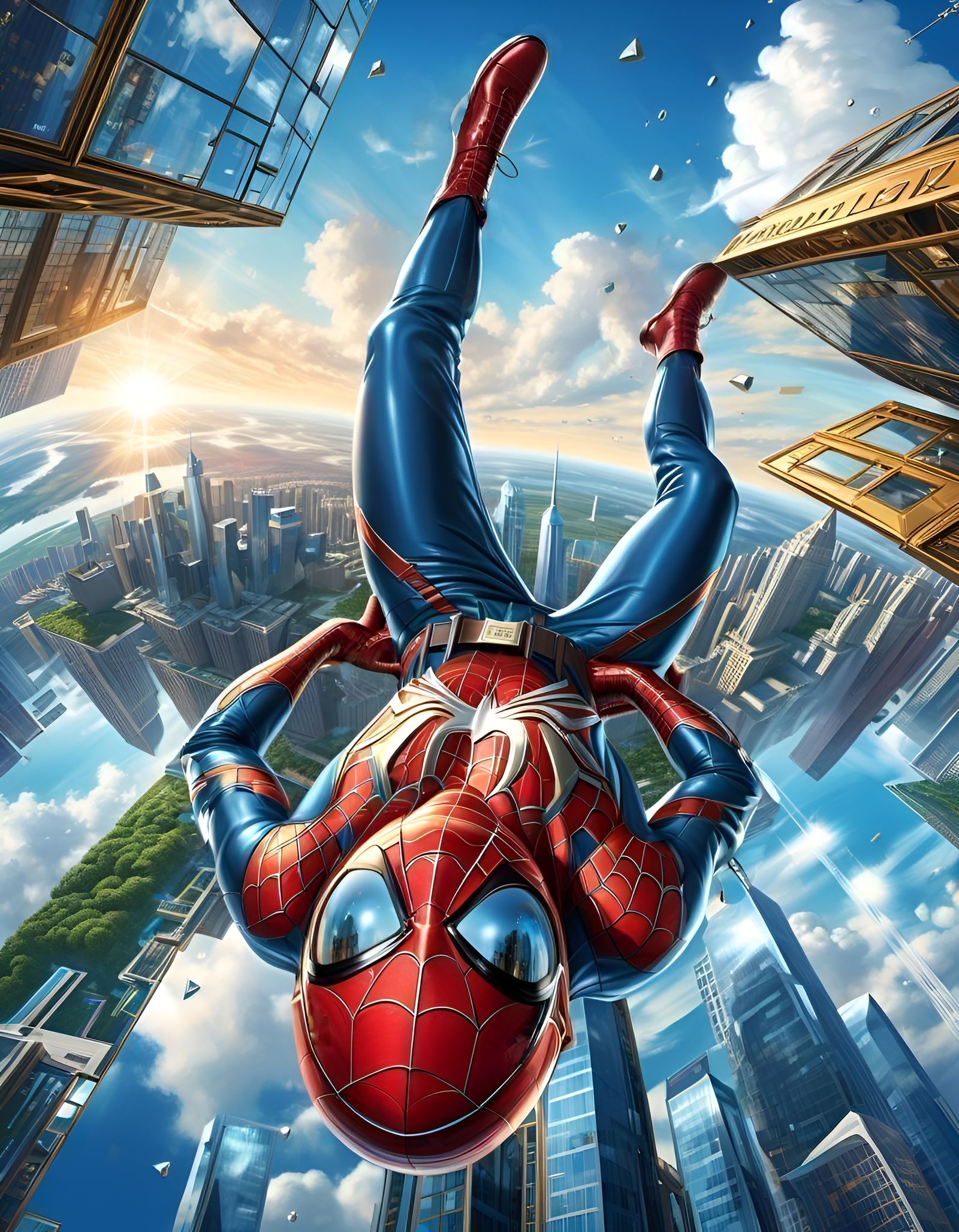 Dr Strange kicks Spidermans Butt in the Mirror Dimension. Now he doesn't know which way is up?