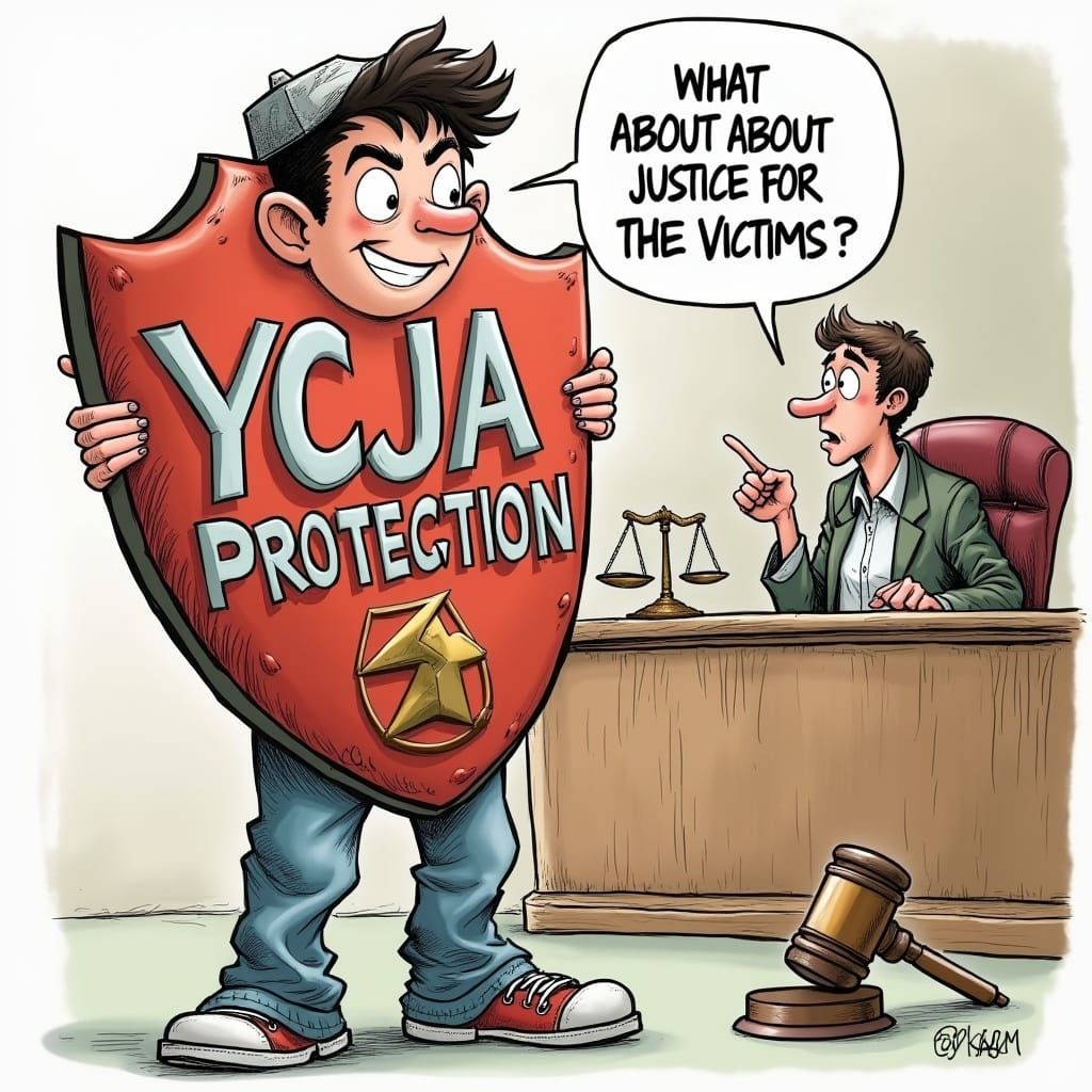 YCJA Protection: A Satirical Cartoon on Rehabilitation vs Ju...