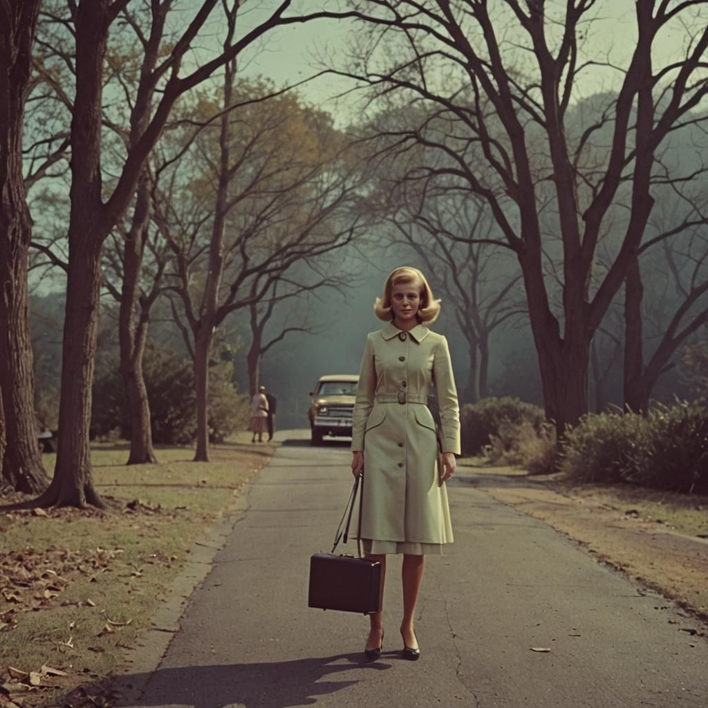 Cinematic Film Still from Bewitched 1960s Series