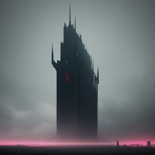 Confident Regal Figure Dominates Mysterious Landscape