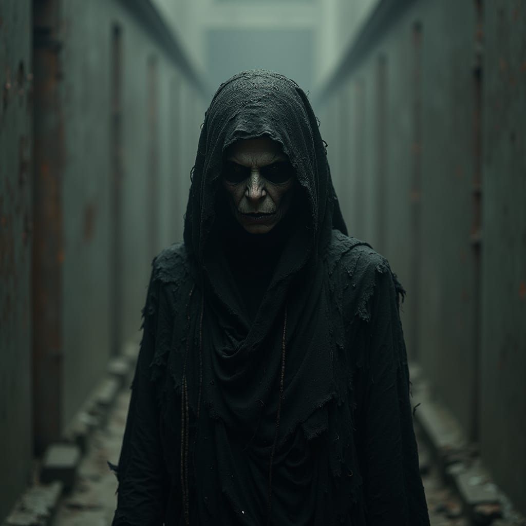 Menacing Mother Figure in Gothic Industrial Style