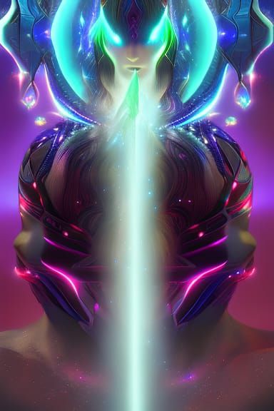Ethereal Ascension: A Woman's Soul in Digital Art