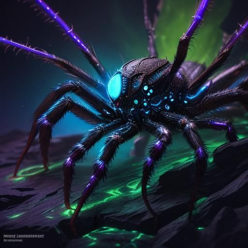 Space Spider with Fluorescent Lightning in Gregory Simkins S...