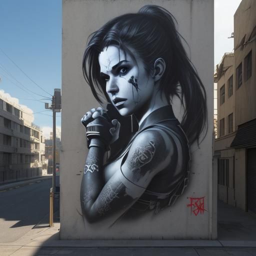 Dynamic 3D Street Art with Shading