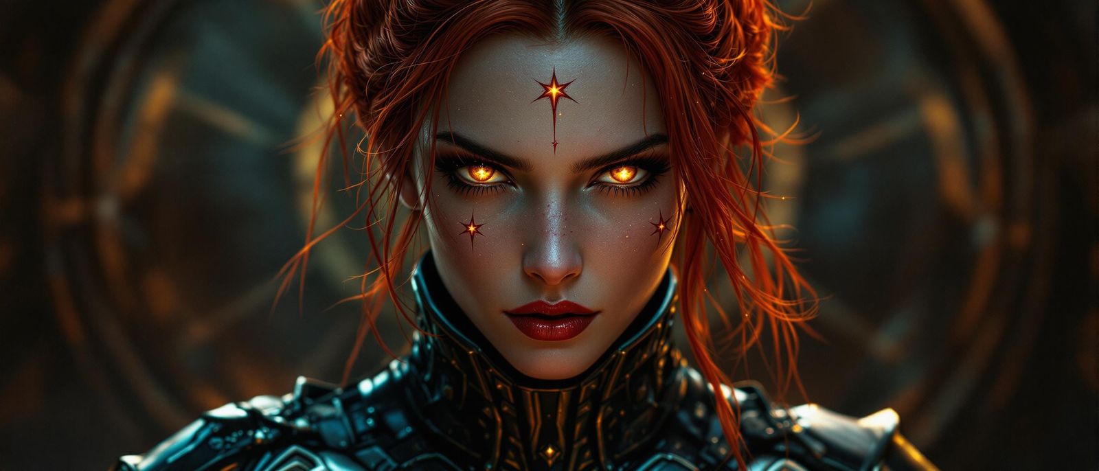 Hyperrealistic Woman from Riddick Universe in Dark, Cinemati...