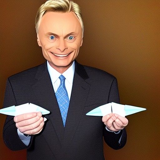 Origami Pat Sajak Paper Art