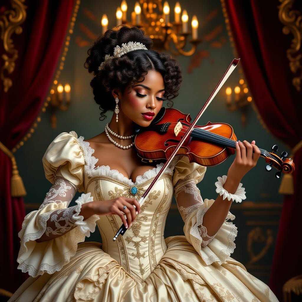 Victorian Violinist: Emotions in Baroque Ballroom