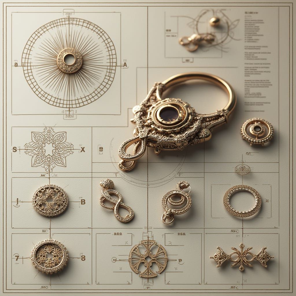 Blueprint for Luxurious Jewelry with Meticulous Assembling I...