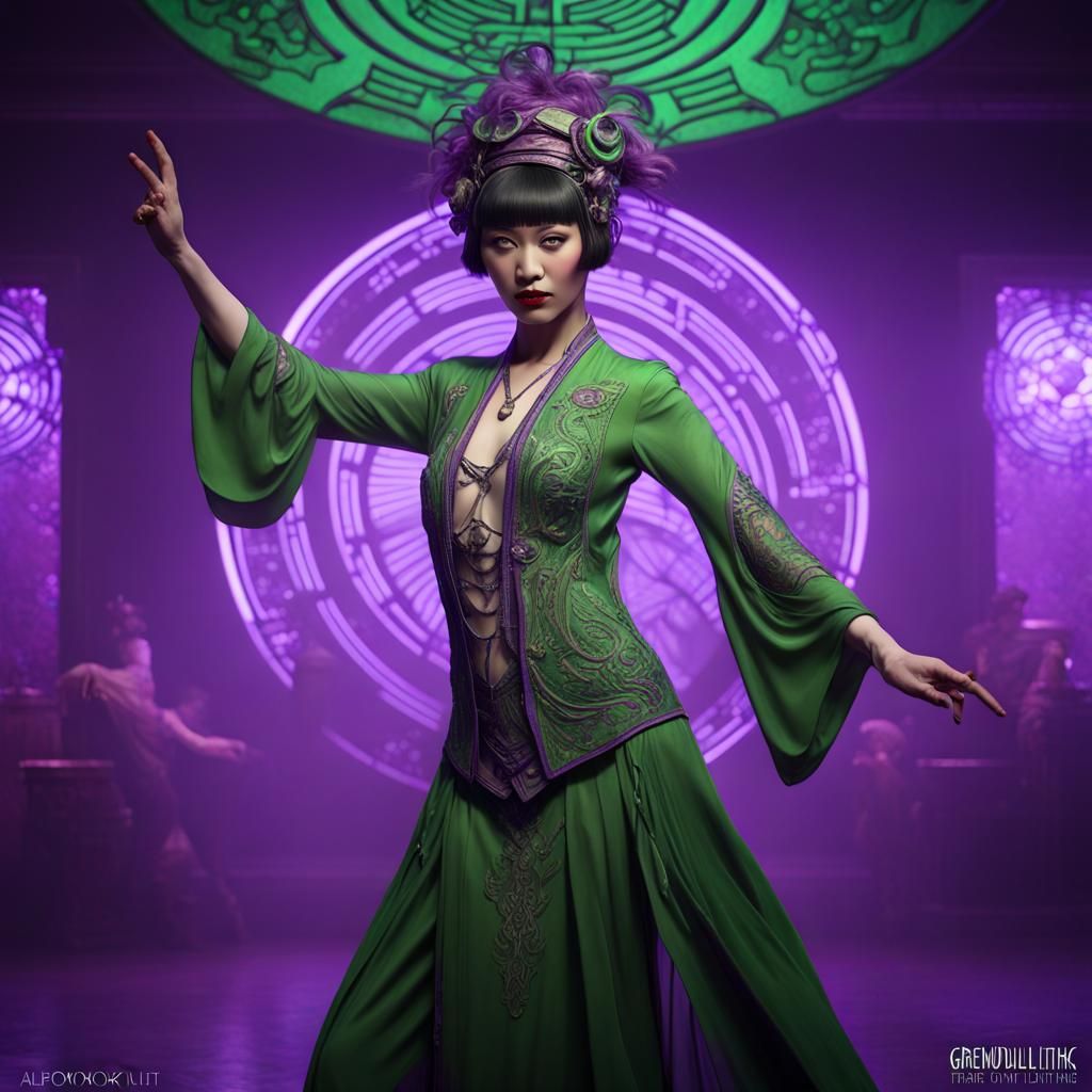 1920s Vaudeville Hypnotist Portrait in Dark Fantasy Style