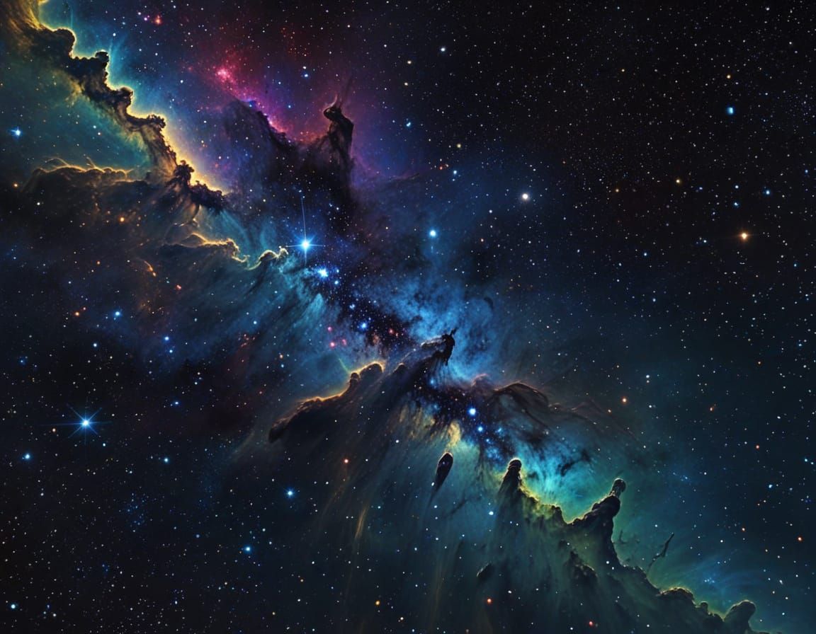 Breathtaking Celestial Landscape in Vibrant Colors