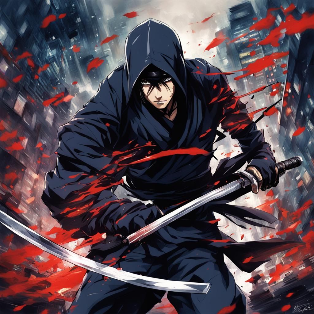 Modern Ninja Assassin in Anime Style