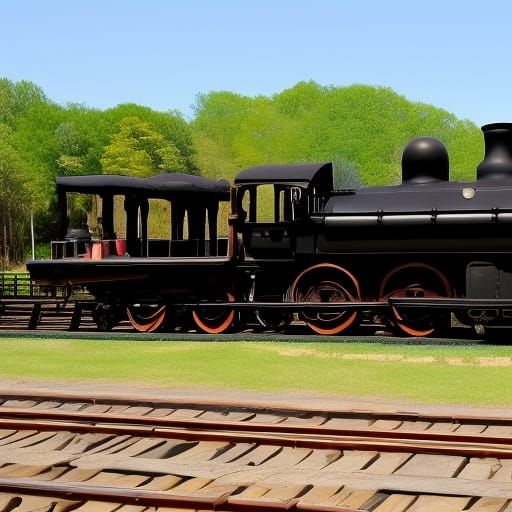 Steampunk Steam Train Engine
