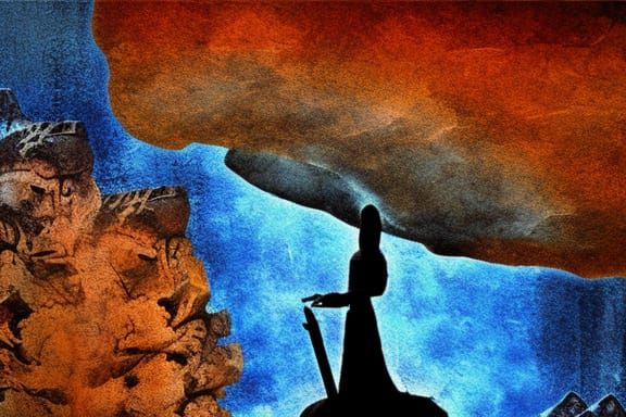 Epic Ancient Cave Painting: Detailed Digital Art