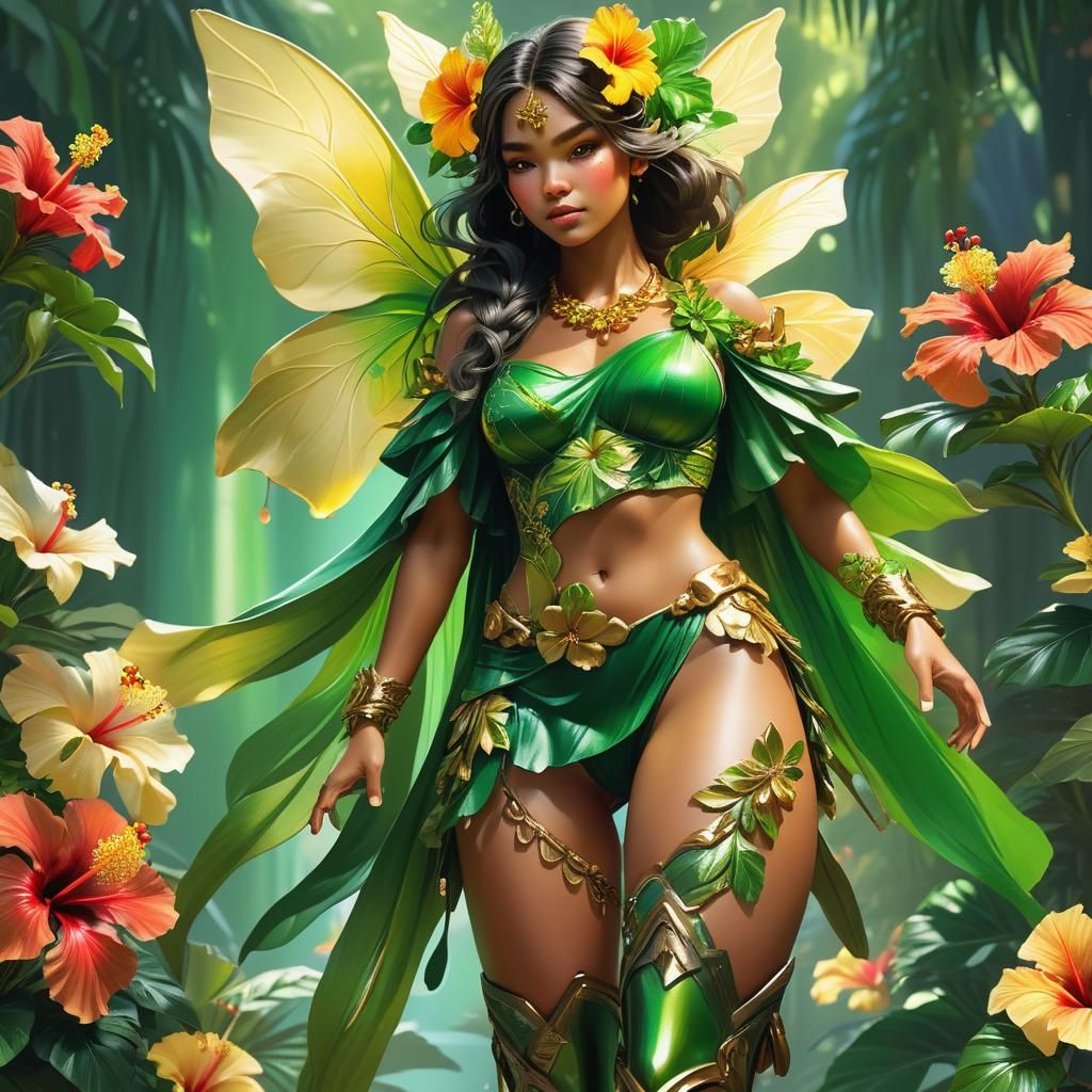 Hibiscus Flower Fairy in Extreme 3D