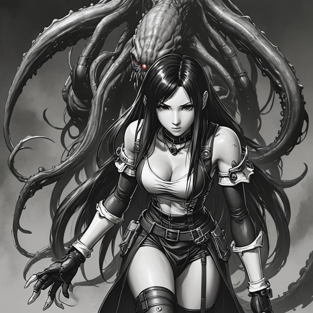 Tifa Dominated by Mind Flayer's Control