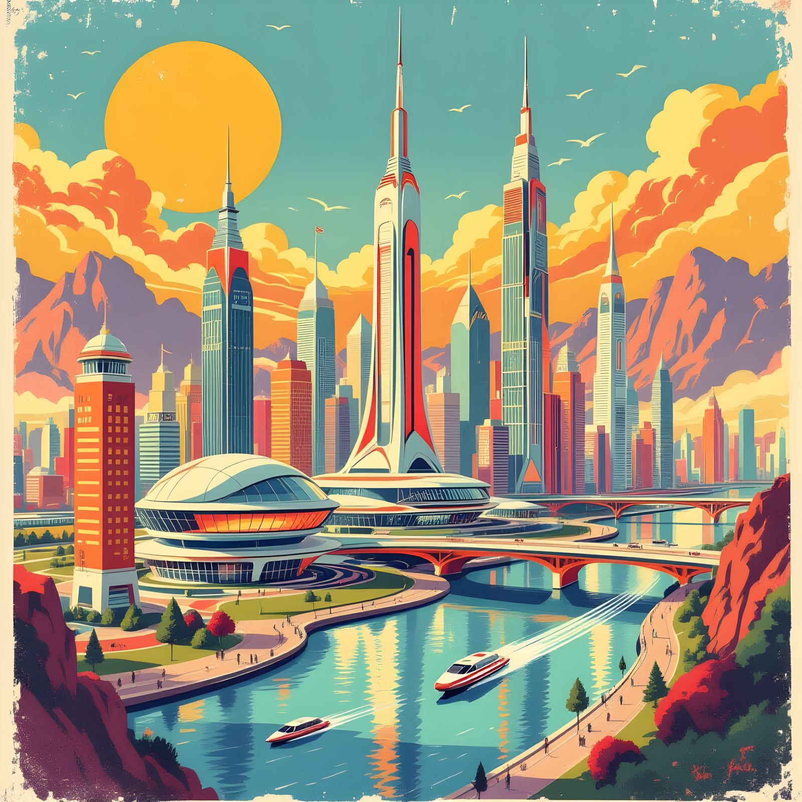 Nostalgic Vintage Art Styles in Gouache