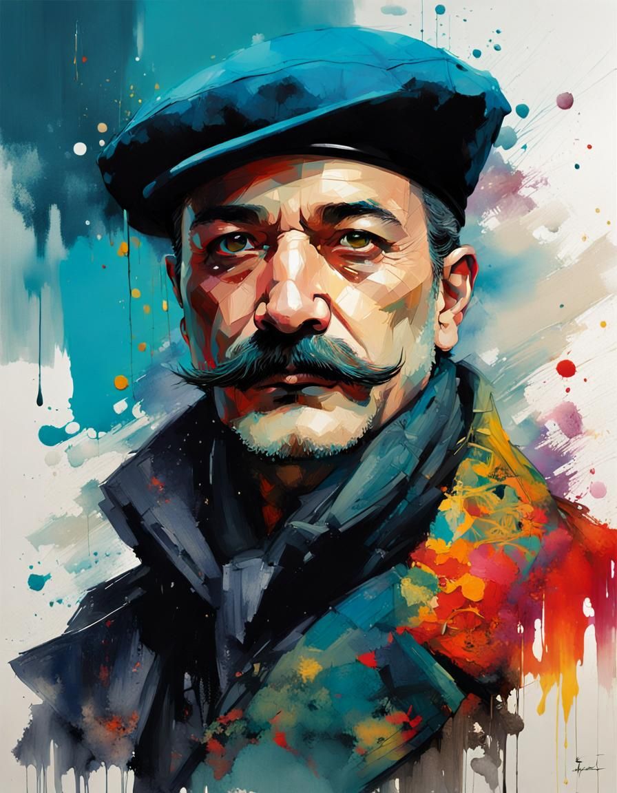 Turkish Man Portrait in Bright Colors