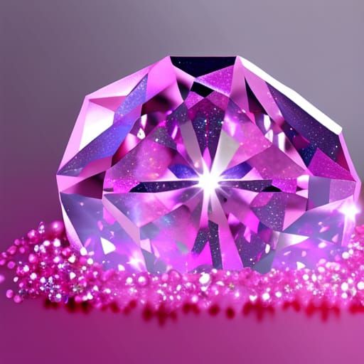 Giant Pink Diamond Sparkling