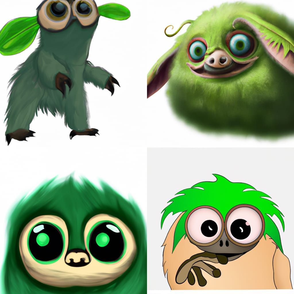 Leafy Furry Creature Digital Matte Painting