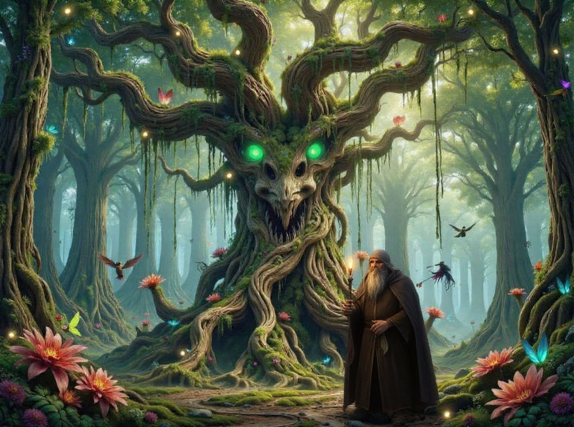 Colossal Treant Guardian of an Enchanted Grove