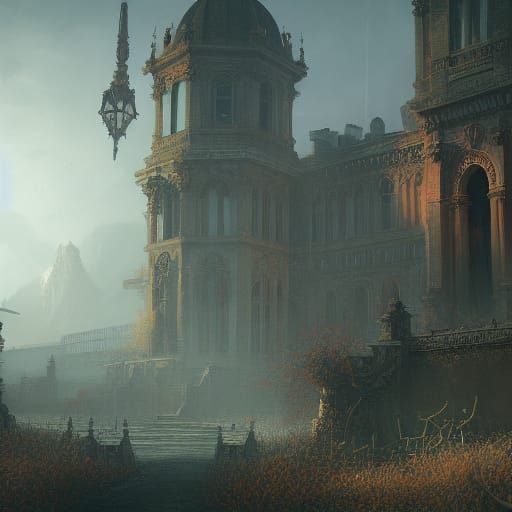 Fantastical Asylum Concept Art in Deep Color