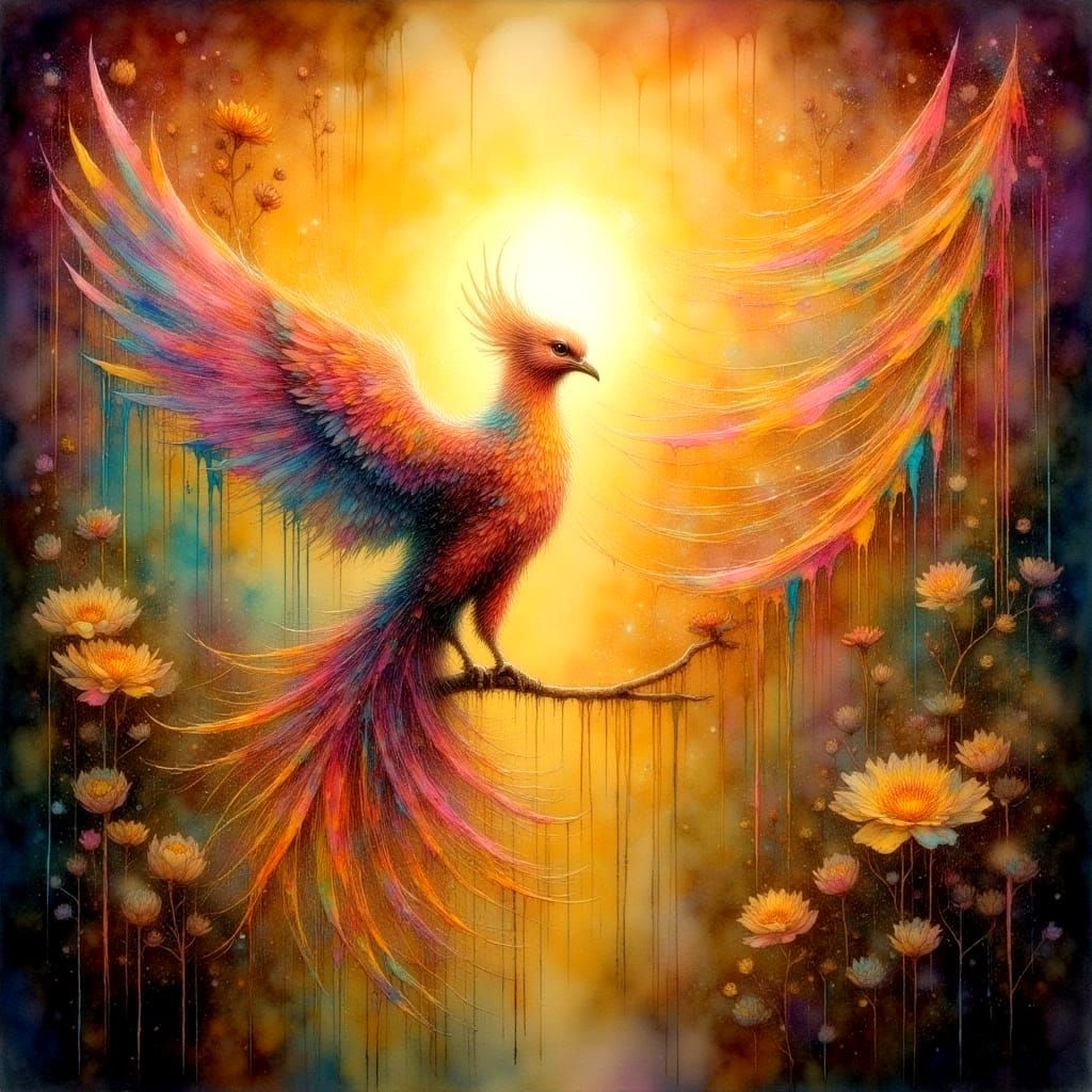 Soul's Hope: An Ink Poet's Vision of a Bird Singing