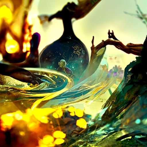 Five Elements Concept Art in Dark Fantasy Style