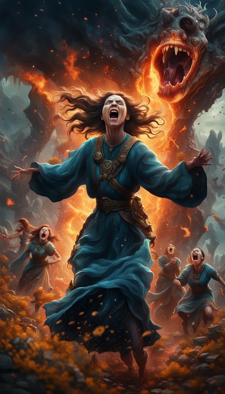 Expressive Women: A Fantasy Concept Art Scream