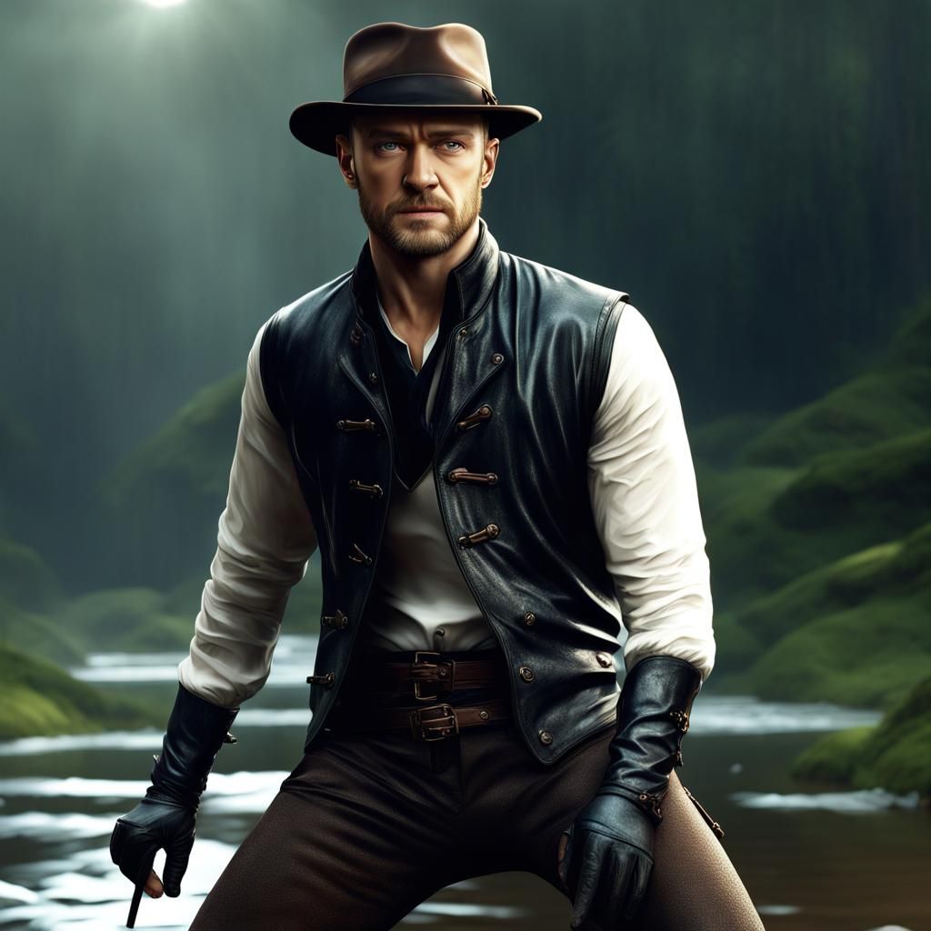 Justin Timberlake in Riding Boots: Matte Painting