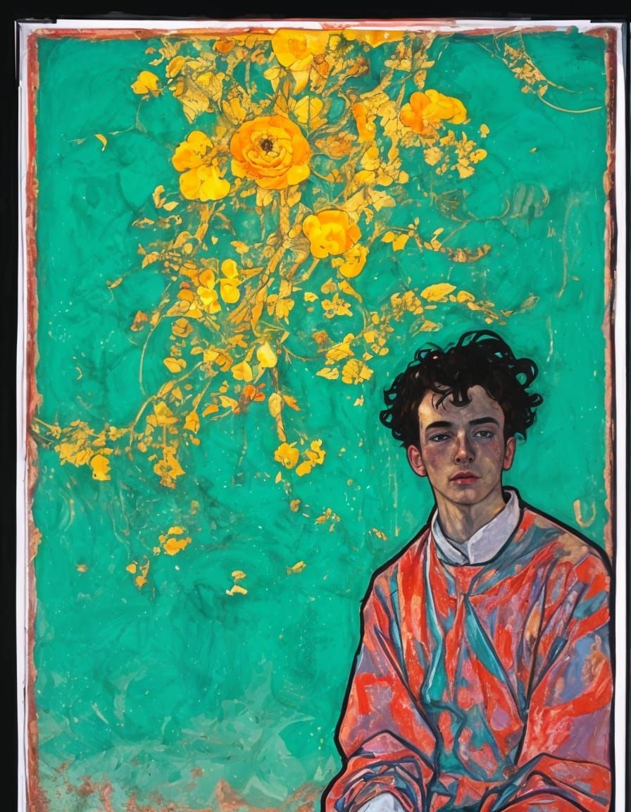 Surreal Saint in Fluorescent Pastel Colors