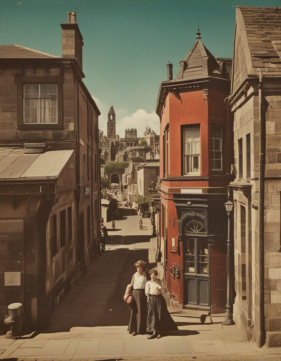 Victorian Edinburgh in Tintype Style