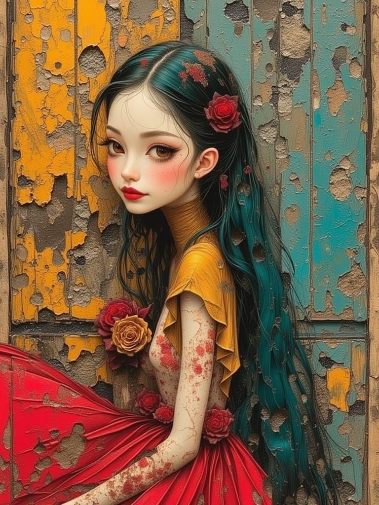 <lora:Asperam Coelo:1.0> <lora:Concelo:0.5> thick paint, textured brushstrokes, stucco, craquelure, storybook style :: w...