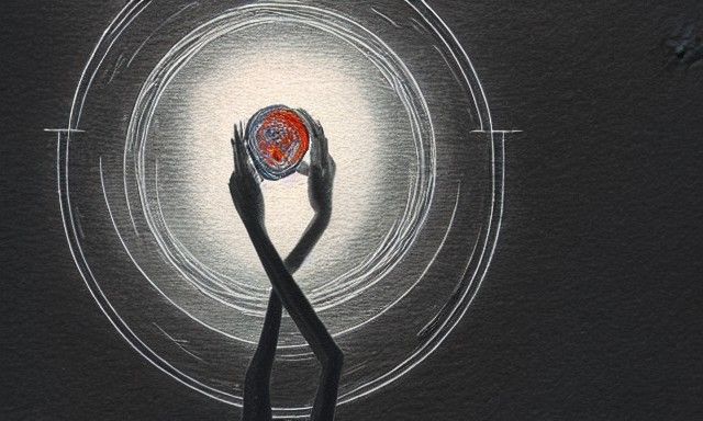 Fairycore Scene with Bokeh and Fractal Ink Details